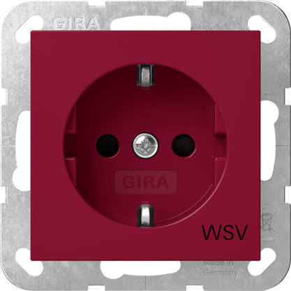 Gira SCHUKO-Steckd. SH WSV Rot 4453108
