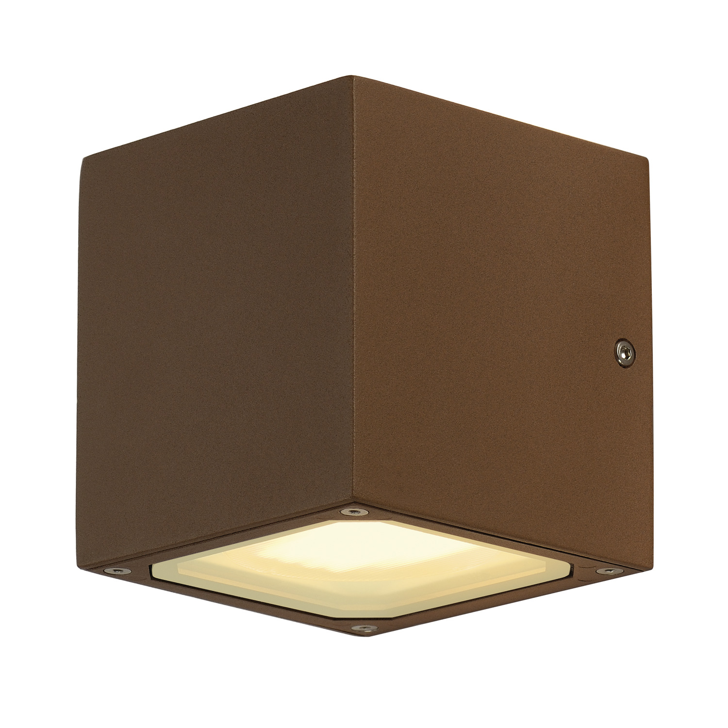 SLV SITRA CUBE, Outdoor Wandleuchte, TCR-TSE, IP44, rost, max. 18W - 232537