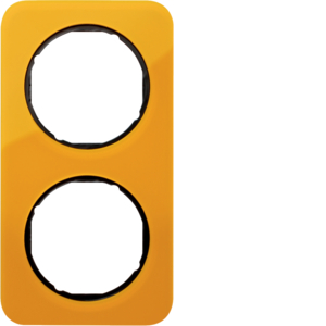 Berker Rahmen 2-fach orange tra./sw glanz 10122334