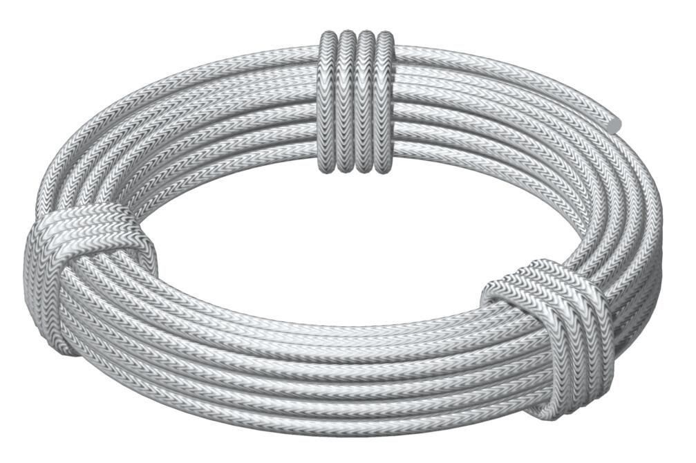 OBO Bettermann Vertr Stahldraht-Spannseil mit Hanfseele 2mm 957 2 G