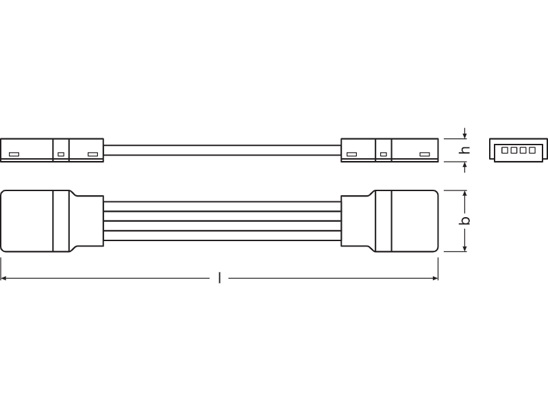Ledvance Connectors for RGB LED Strips -CSW/P4/50/P - 4058075407954