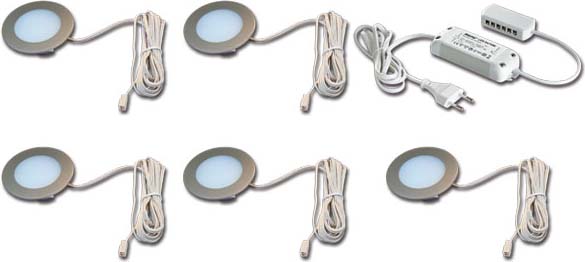 Hera 5er-Set LED-Einbauleuchte 3W ww Tr.24/30W 61056958002