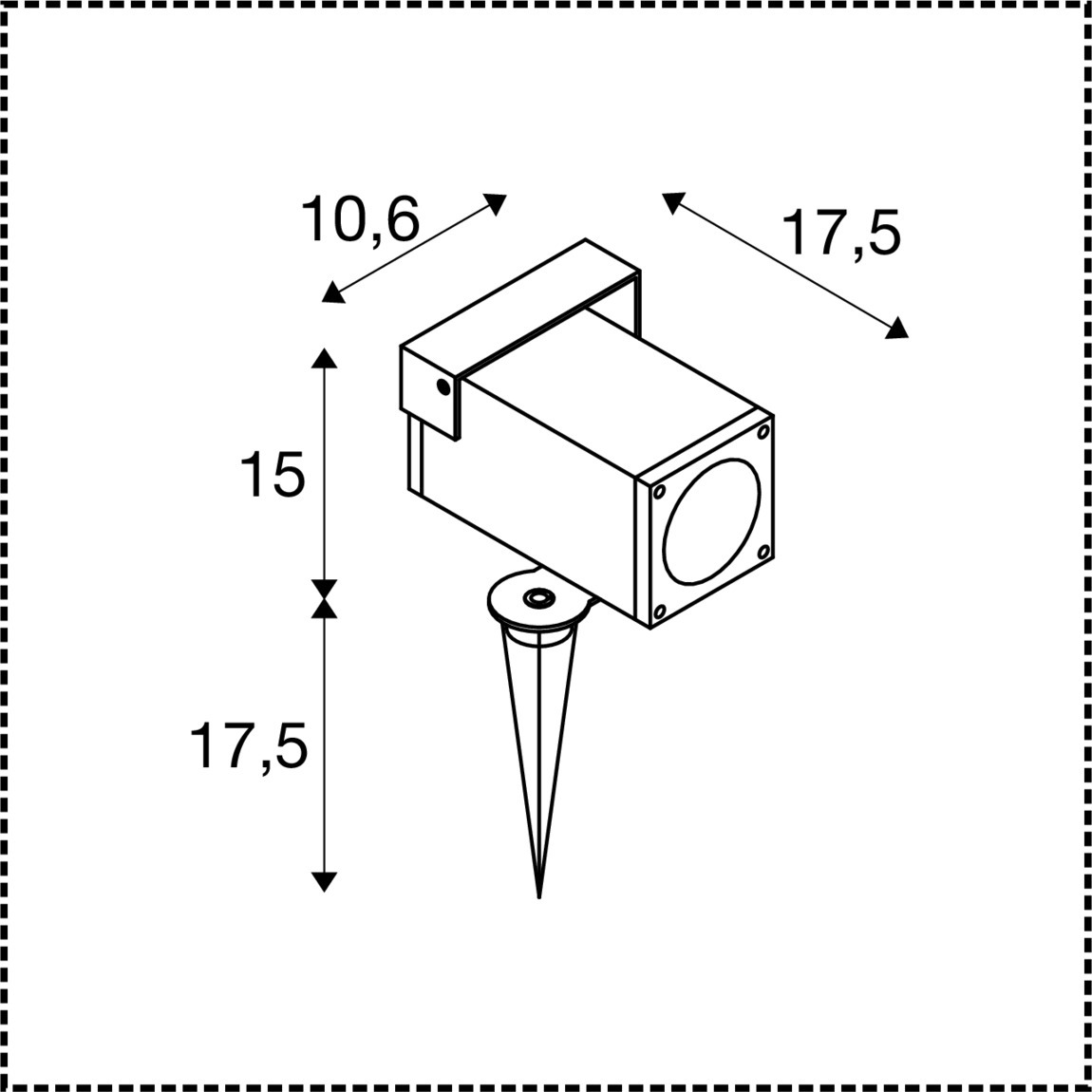 SLV THEO BRACKET, Outdoor Erdspiessleuchte anthrazit - 1004652