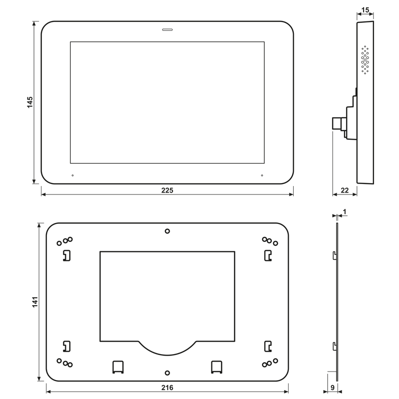 Jung KNX-Smart Panel 203mm/8 SP 0081 U - SP0081U