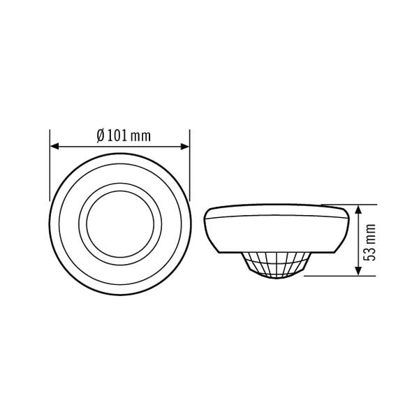 ESYLUX Decken-Präsenzmelder 360° AP, weiß PD 360/24 BASIC - EB10430855