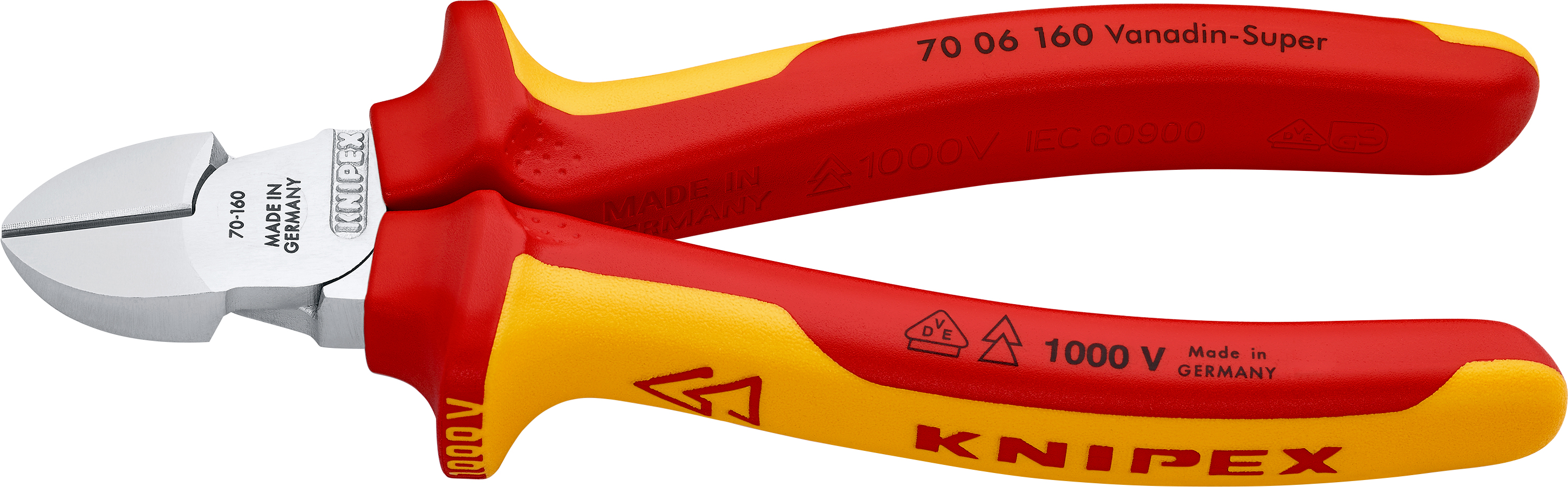 Knipex-Werk Seitenschneider isoliert, 160mm 70 06 160