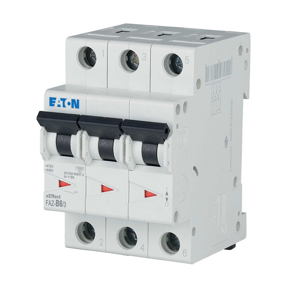 Eaton Leitungsschutzschalter B 6A, 3p FAZ-B6/3 - 278841