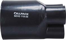 Cellpack Schrumpf-Aufteilkappe f.3x35-150qmm SEH3/55-23/schwarz - 169473