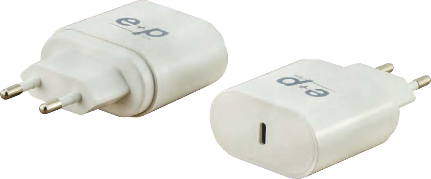 E+P Elektrik USB-Schnell-Ladegerät 100-240V,EU-St/USB-C AC 211