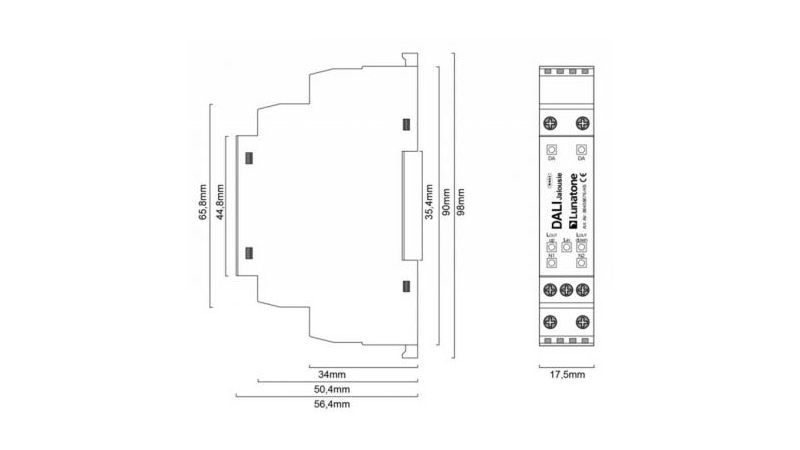 Lunatone Light Management DALI Blinds-Control Module DIN-Rail