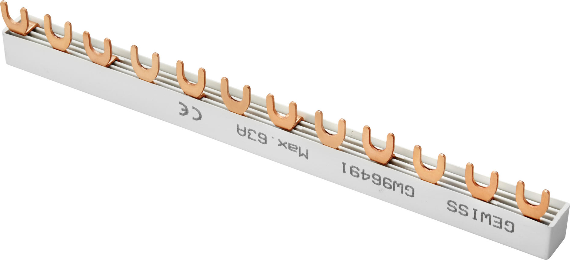 Gewiss Kammschiene Gabel 6X MDC, 2P, 3+N GW96491 Gewiss Kammschiene Gabel 6X MDC, 2P, 3+N GW96491