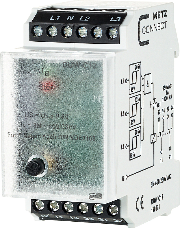 Metz Connect Netzüberwachung DUW-C12 3x230V - 110271 Metz Connect Netzüberwachung DUW-C12 3x230V - 110271