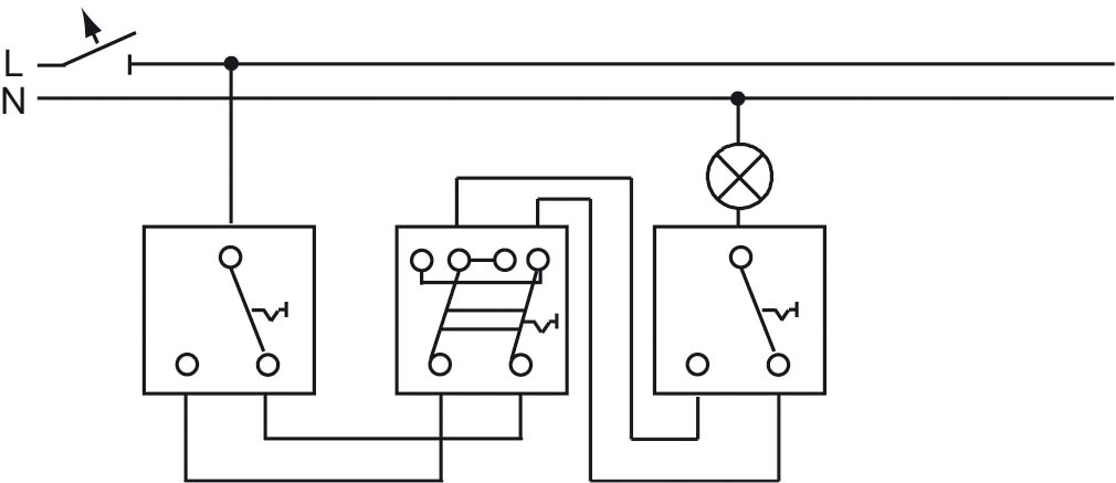 Busch-Jaeger Wippschalter-Einsatz Kreuz 230V 10A 2000/7 US - 2CKA001012A1093