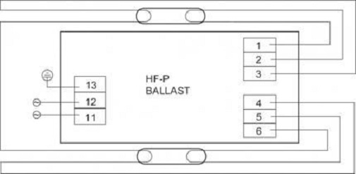 Philips electronic ballast FL-ECG HF-P 218/236 TL-D III 220-240 V 50/60 Hz