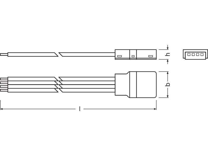 Ledvance Connectors for RGB LED Strips -CP/P4/500/P