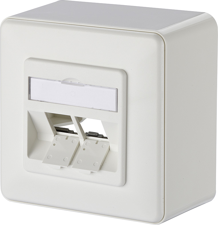 Metz Connect Anschlussdose leer AP 2x rws 43mm 130B10D20002-E