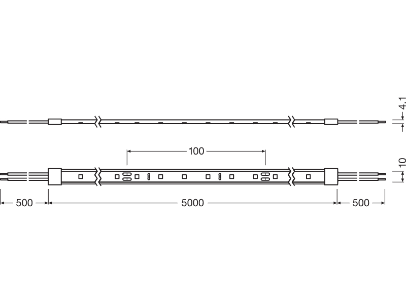 Ledvance LED STRIP VALUE-1000 PROTECTED -1000/830/5/IP65