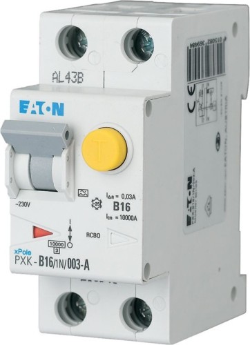 Eaton FI/LS-Kombischalter B 16A 1+N, 30mA PXK-B16/1N/003-F - 193528