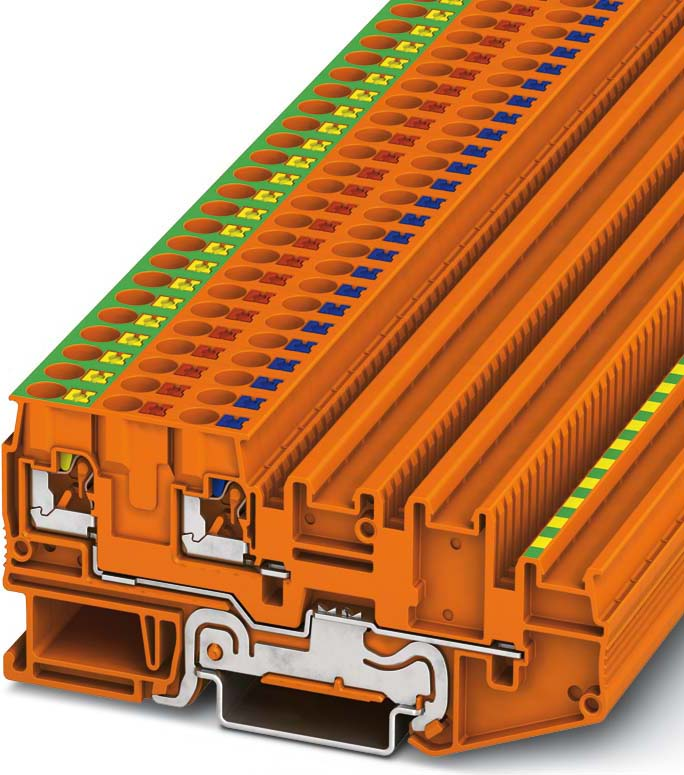 Phoenix Contact Inst.schutzleiterklemme 0,14-1,5qmm, orange PTIO-IN 2,5/4-PE OG