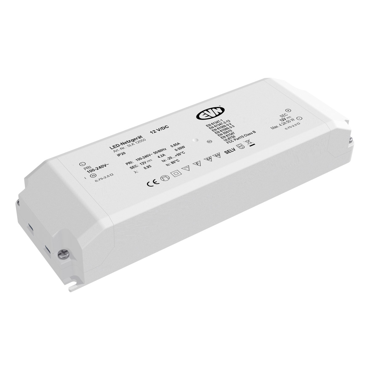 EVN Lichttechnik LED-Netzgerät 12VDC 1-50 Watt SLK 120 50 - SLK12050