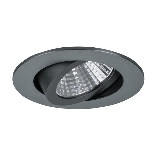 Brumberg recessed LED spotlight, titan matt, round - 12361643