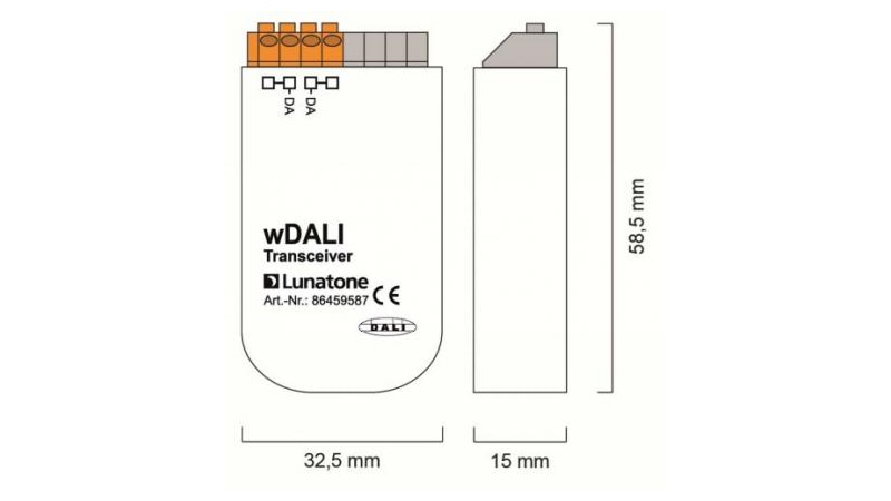 Lunatone Light Management DALI Radio controlled Receiver wDali Transceiver