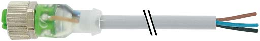 Murrelektronik M12 Bu ger. mit LED frei. Leitungsende 7000-12291-2340300