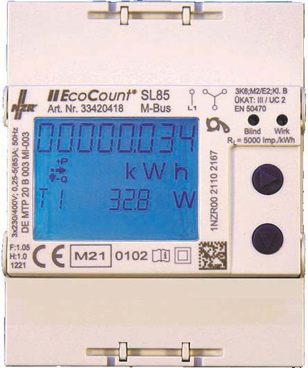 NZR Elektr.Hutschienenzähler 85AS0,Lief.Bezug,MID EcoCount SL#43420218