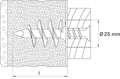 Fischer Deutschl. Dämmstoffdübel f.6mm Schrauben FID 90 - 510971