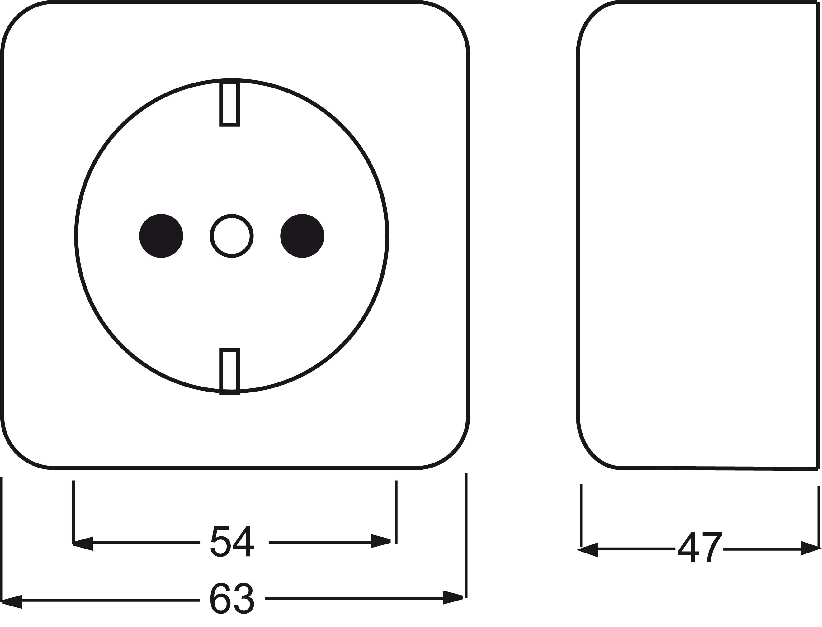 Busch-Jaeger Schuko-Steckdose 1-fach AP 2300 EAP-09-503 - 2CKA002041A0135