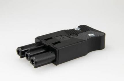 Adels Contact Socket Plug flat IP20/40 AC 166 GSTF/315 black