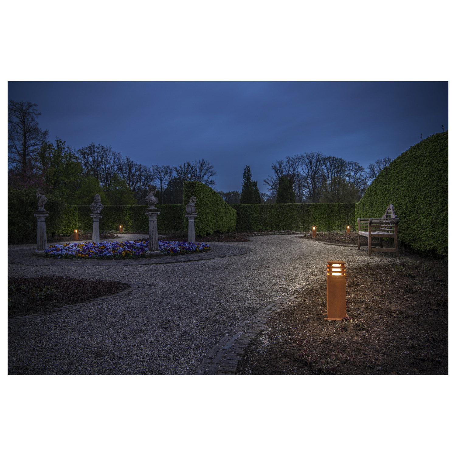 SLV RUSTY® 40, Outdoor Standleuchte, LED, 3000K, eckig, stahl gerostet, L/B/H 12/12/40 - 233427