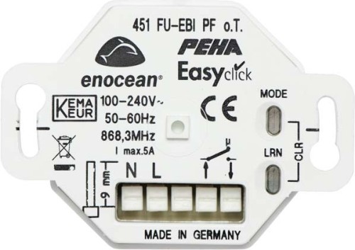 Peha Funk Empfänger 1 Kanal UP, pot.frei Kontakt D 451 FU-EBI PF O.T. - 00364476