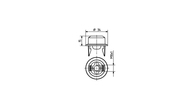 BJB Snap on insulating cap ø 26 mm with flange 22.918.-307.80