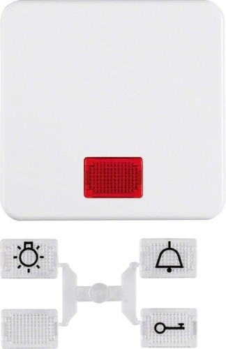 Berker Wippe pws/gl mit 5 beilieg.Linsen 155309 - 155309