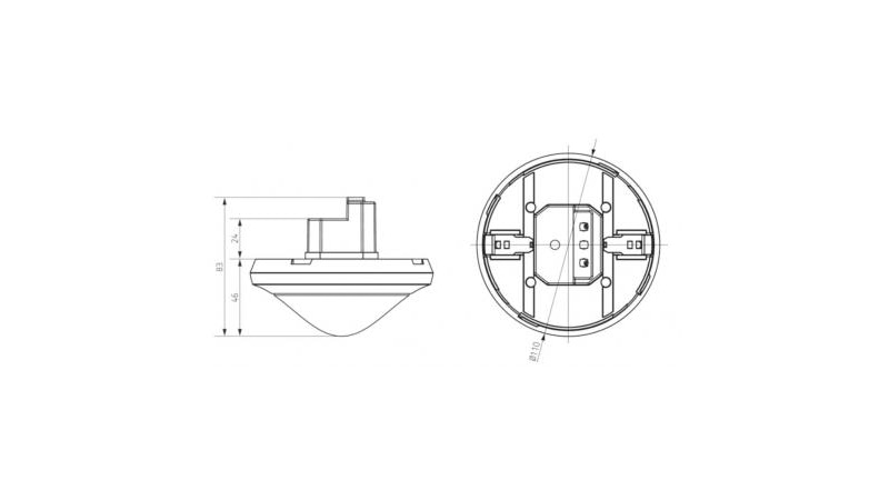 Theben Einbau PIR-Bewegungsmelder thePassa P360-101 UP WH weiß  - 2010300