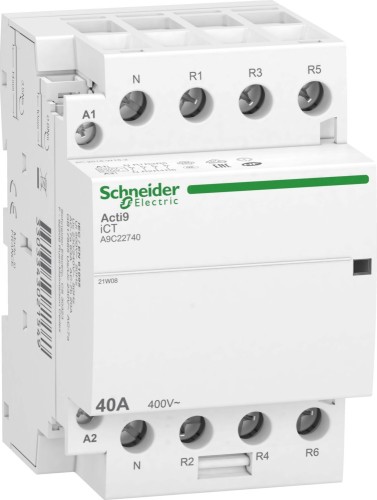 Schneider Electric Installationsschütz iCT, 40A, 3P+N, 4-Ö A9C22740 - A9C22740