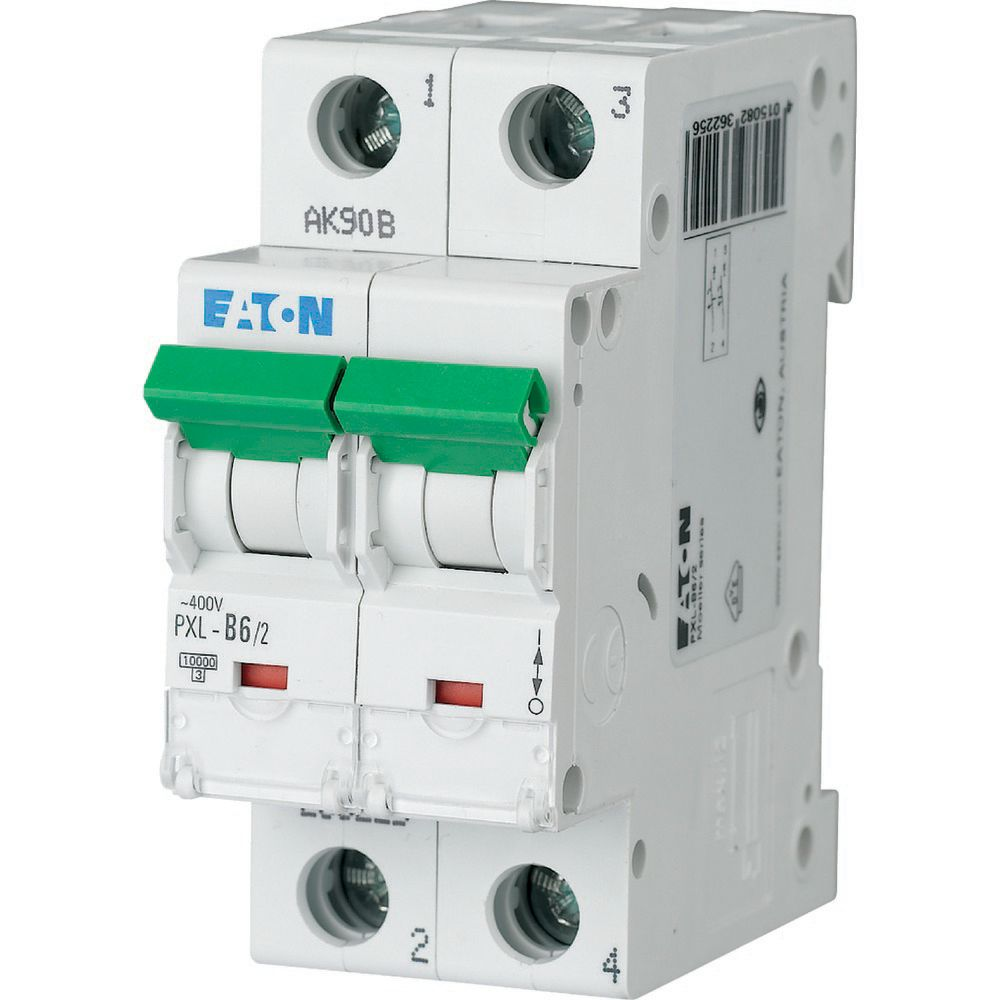 Eaton LS-Schalter m.Beschrift. C 6A, 2p PXL-C6/2