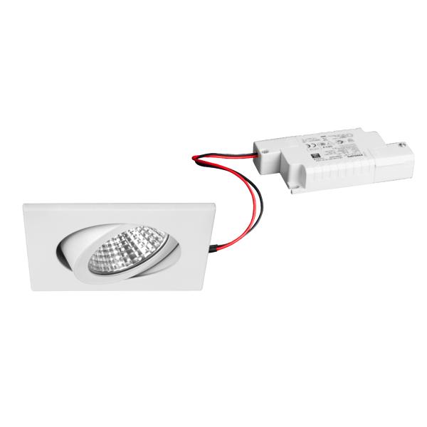 Brumberg recessed LED spotlight 7W 230V square white - 39262073