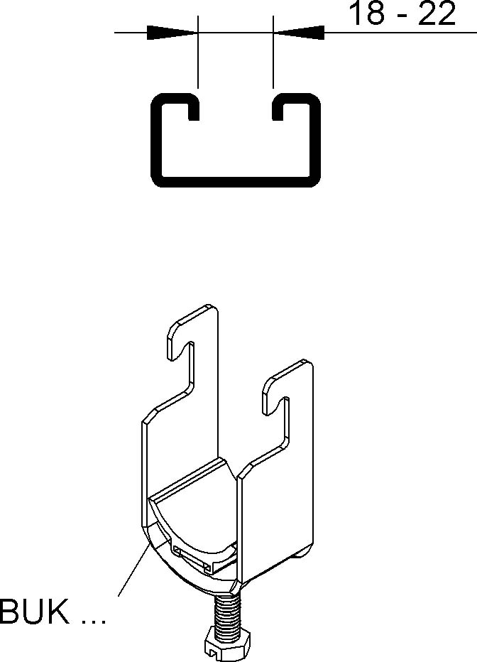 Niedax BK 42/2 Bügelschelle 2-fach für Kabel-Ø 38 - 42 mm, mit