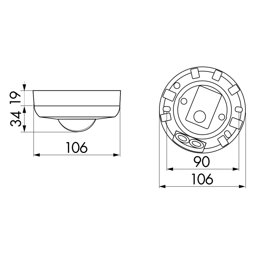 BEG Brück Electronic Decken-Bewegungsmelder PD3N-1C-AP Micro - 92219