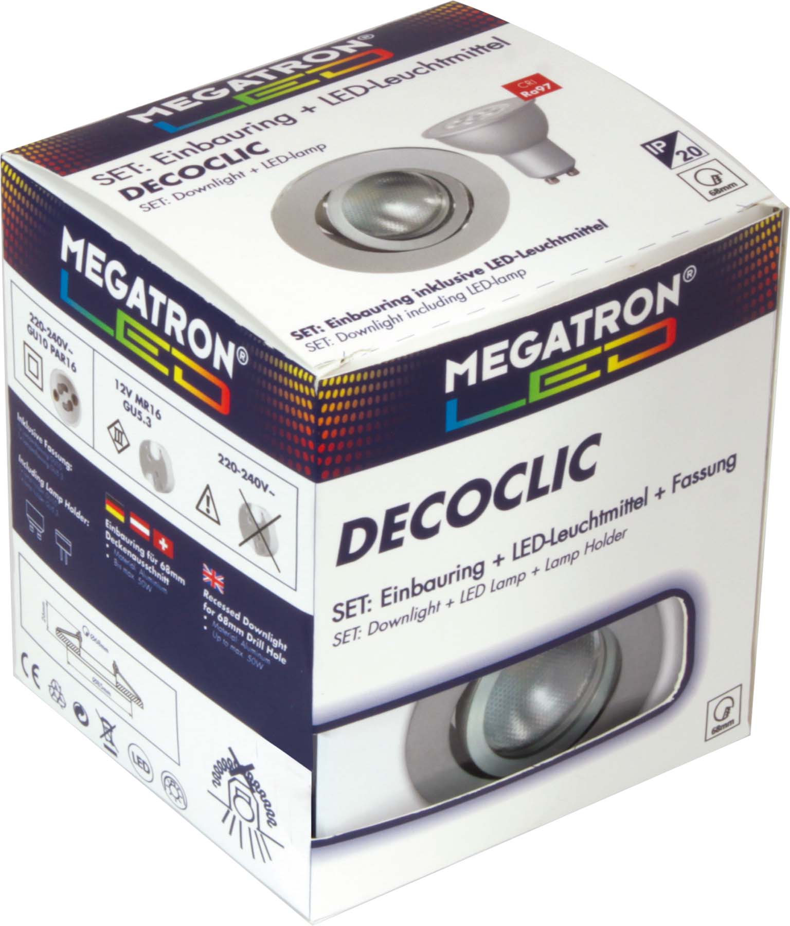 Megatron LED-Einbauspot Set 2800K eb MT75403