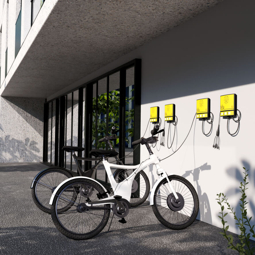 ONgineer LiON box S_BO-RO-SH – raumsparende universelle 36 V E-Bike-Ladestation (Wallbox) - 21105000000000000