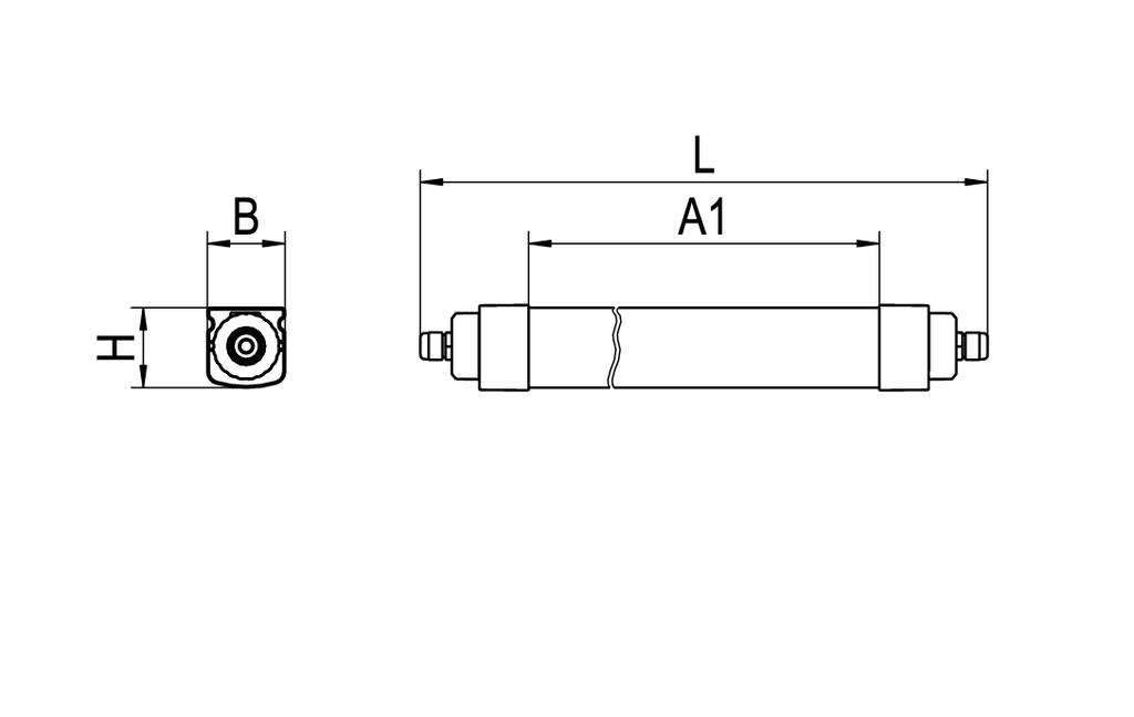 Ridi-Leuchten LED-Feuchtraumleuchte 4000K DALI PFSB1200DALG840O0500