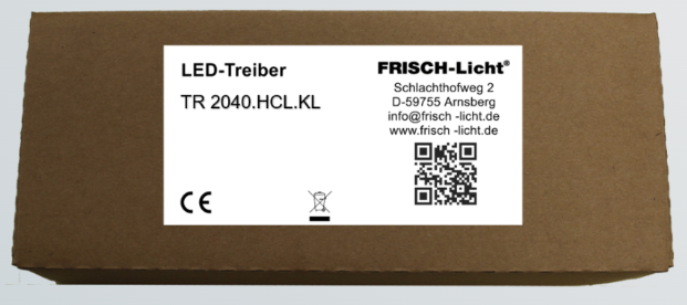 FRISCH-Licht LED-Treiber D8 für LED-Panel ELP41 2040MP.HCL - TR 2040.HCL.KL FRISCH-Licht LED-Treiber D8 für LED-Panel ELP41 2040MP.HCL - TR 2040.HCL.KL