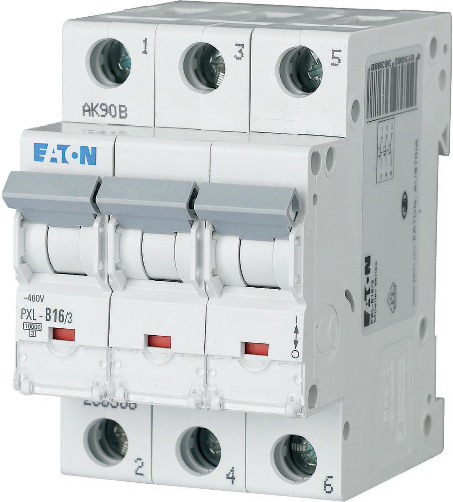 Eaton LS-Schalter m.Beschrift. D 16A, 3p PXL-D16/3