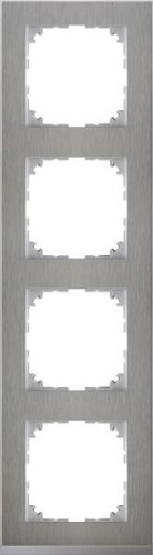 Merten Decor-Rahmen 4-fach Edelstahl/aluminium MEG4040-3646 - MEG4040-3646