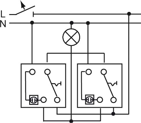 Busch-Jaeger Wechselschalter-Einsatz 230V 10A 2000/6 US - 2CKA001012A1069