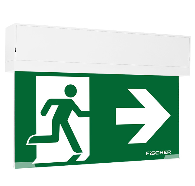Fischer Rettungszeichenleuchte3/8h opt.Mesh/NB Add.on S1-U383M.V5