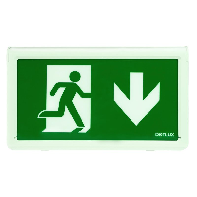 DOTLUX LED rescue light EXITflat with self-test 3W 6000K incl. 4 pictograms - 5406